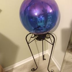 Gazing Glass Ball With Metal Steel Stand