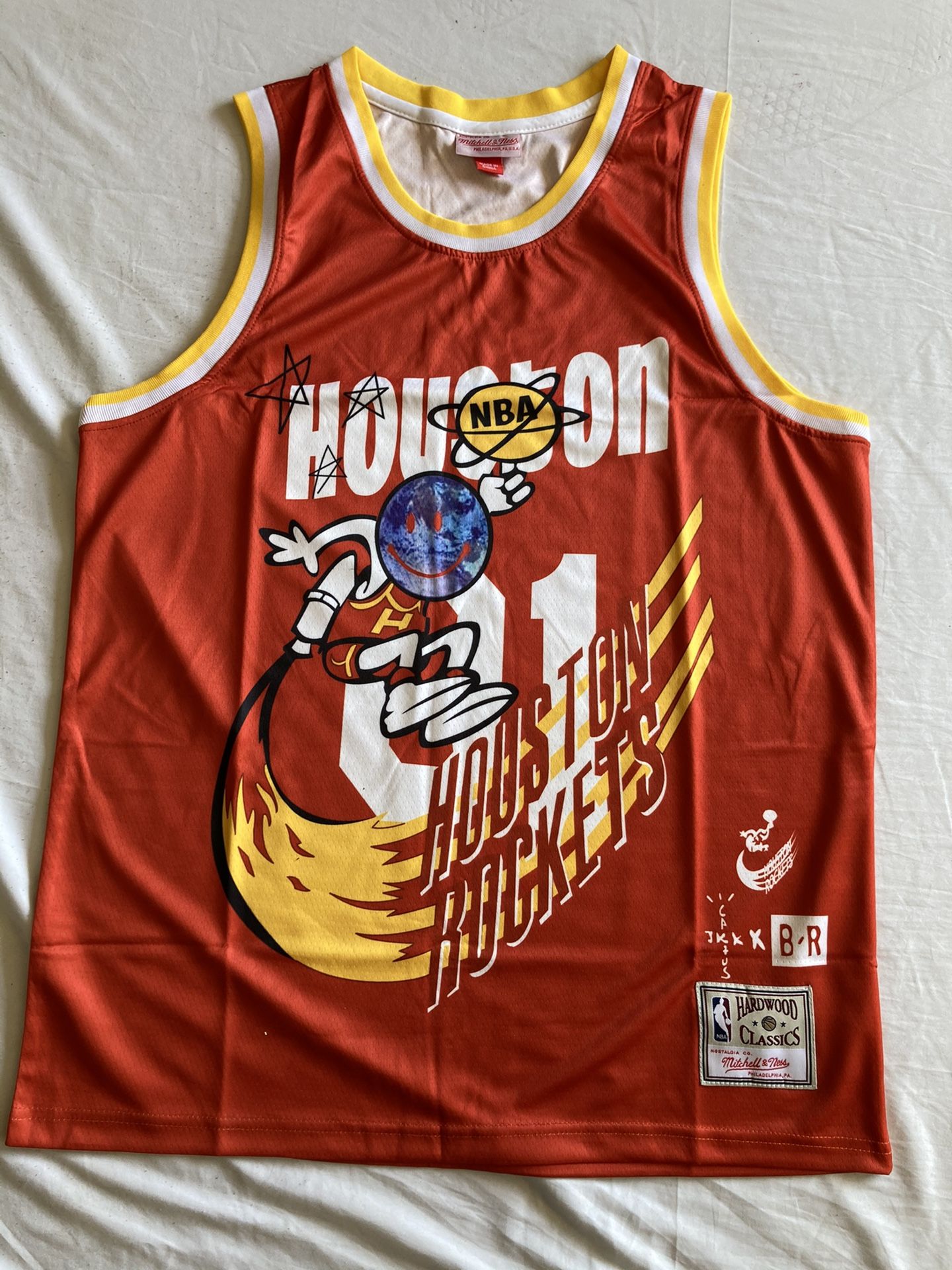 Basketball Scott Jersey Cactus Jack Rockets Shirt Travis Scott X