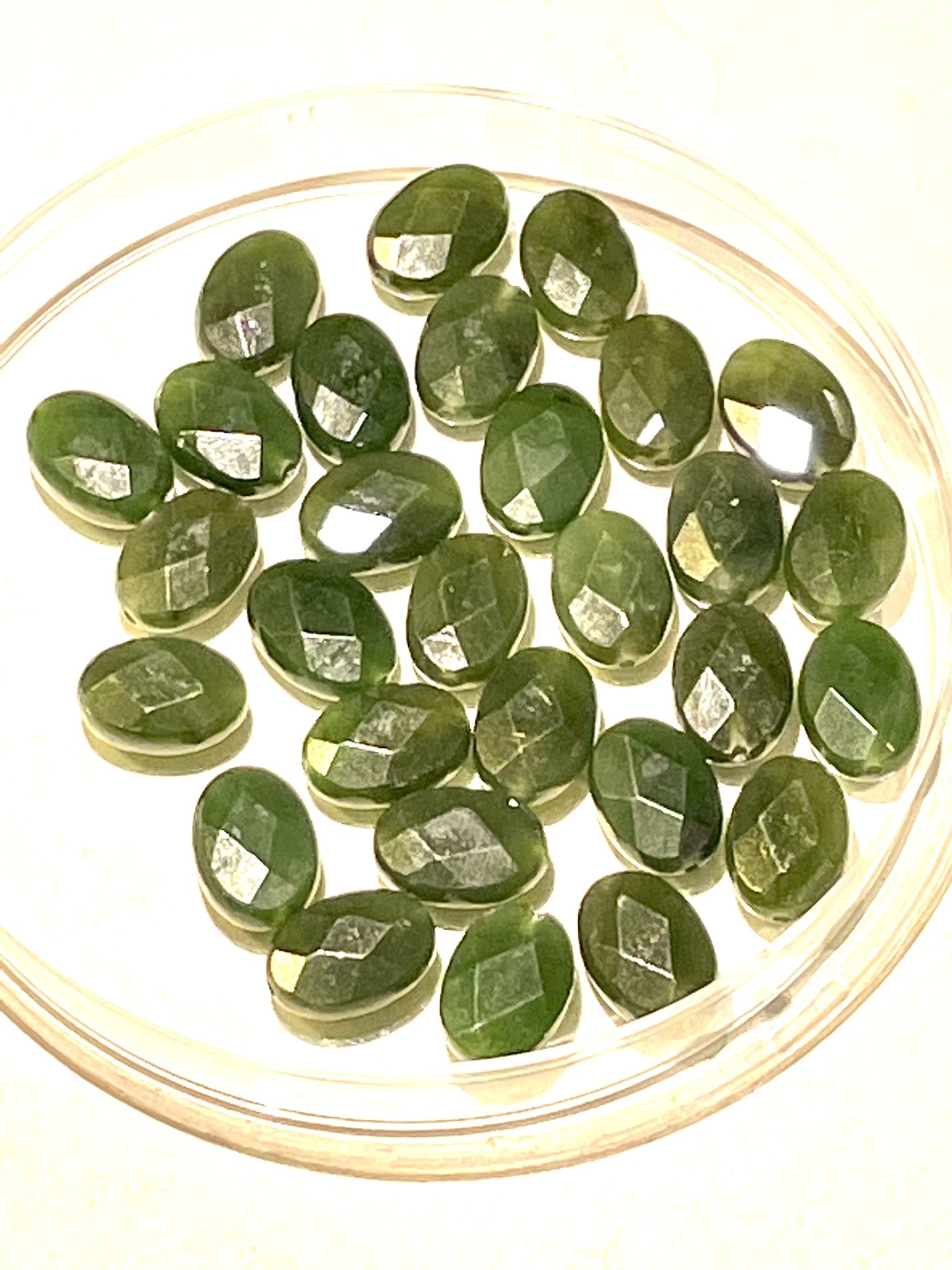 Lot Of Faceted Moss Agate Beads 330