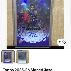 Topps Chrome 2025-26 Jase Richardson Auto /75