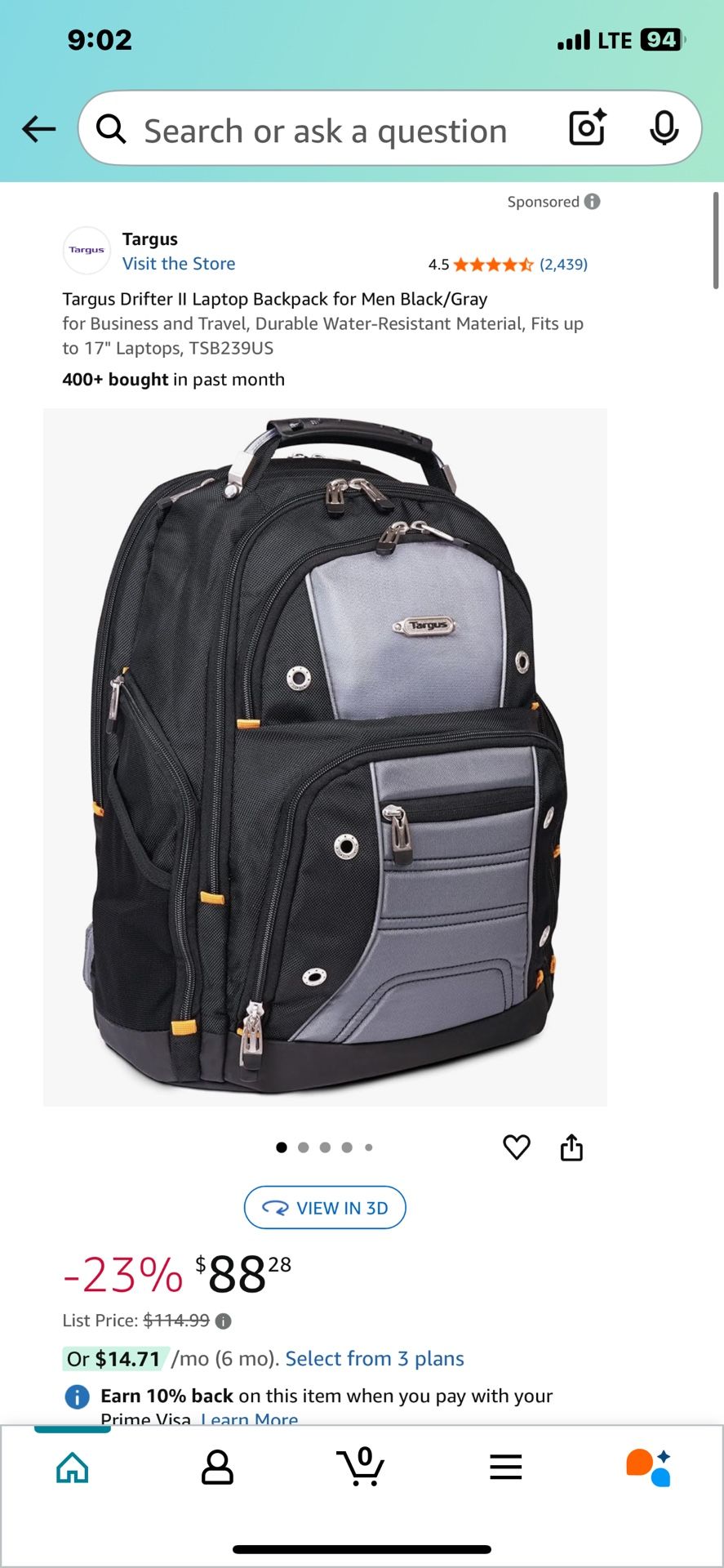 Targus Laptop Bag