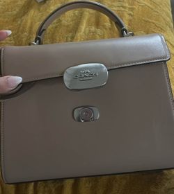 Coach Eliza Top Handle Bag CP006 – Taupe/Gray Leather