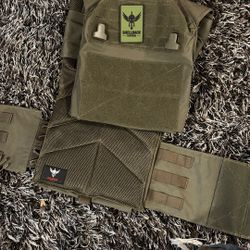 Green Bulletproof Vest No Plate