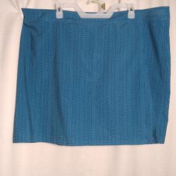 Sz Lg RipSkirt Blue Hawaii Length Pocket Quick Wrap Quick Dry Travel Skirt  
