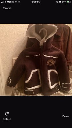 Brown Suede Coat Unused