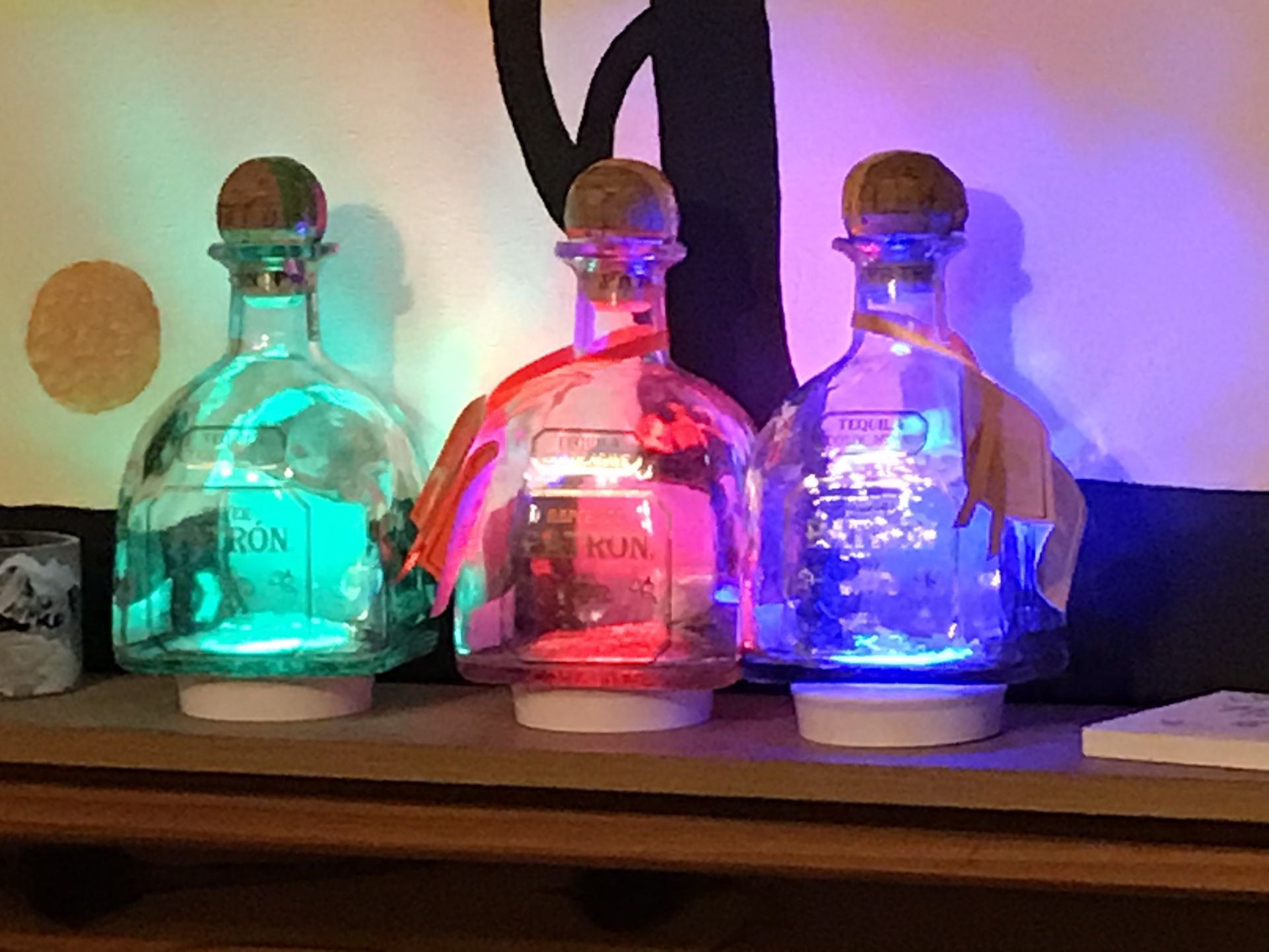 Glass Bottle Decor And Margarita Glasses