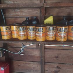 Oil Cans From 70s Full 