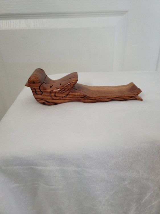 Vintage Wood Puzzle Bird With Secret Compartment