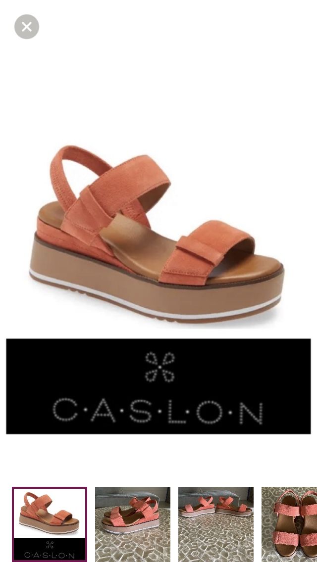 Caslon Briana Platform Sandal in ‘orange tangerine’ (8.5)