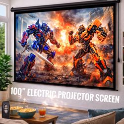 🔥 VIVOHOME 100″ 4K Electric Motorized Projector Screen — DAY OR NIGHT  Movie Screen