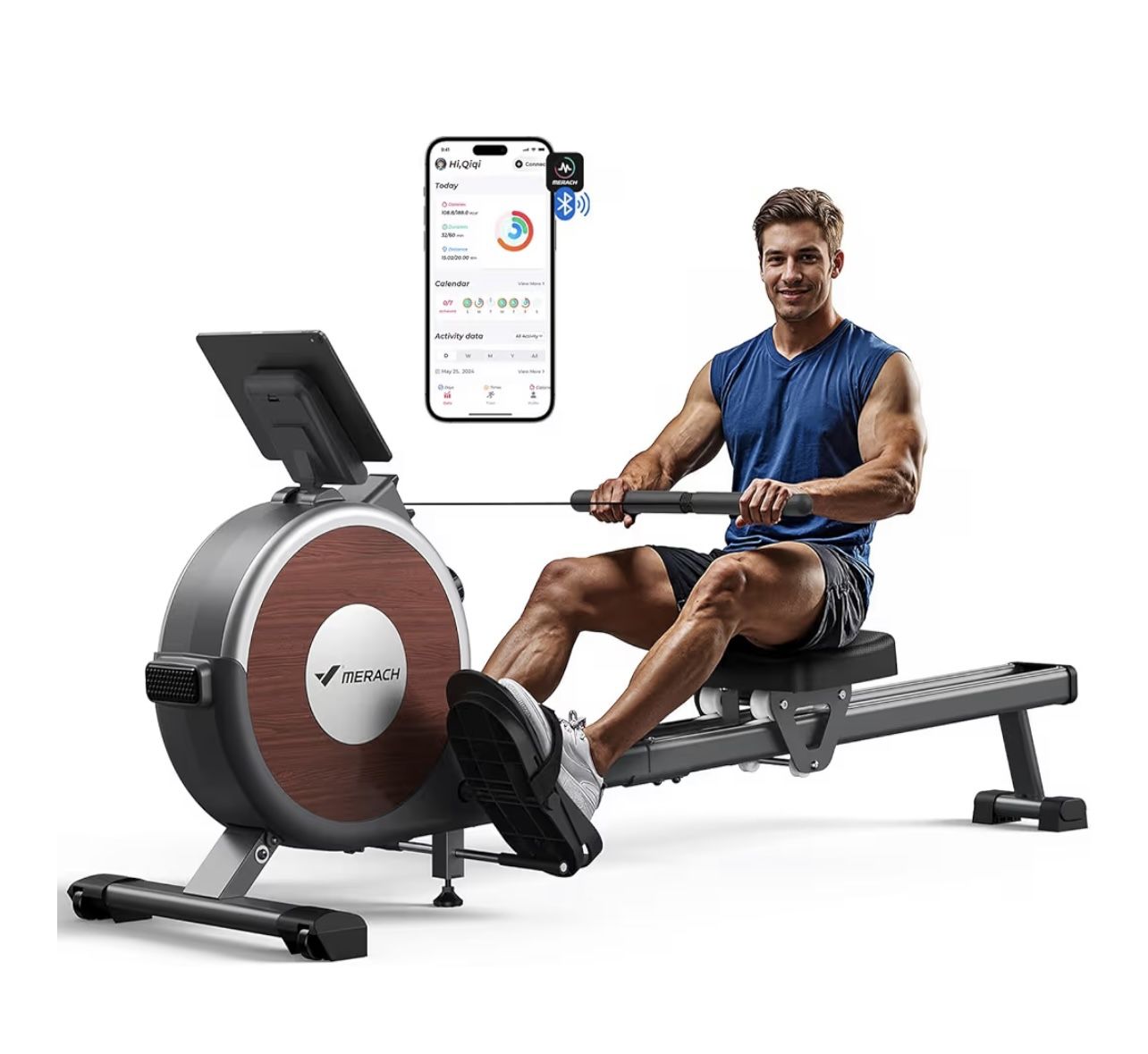 Merach Magnetic Rowing Machine - Gray