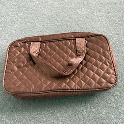 Vintage new Avon, golden elegance, quilted makeup travel bag