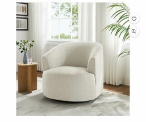 Mainstays Boucle Swivel Accent Chair, Cream