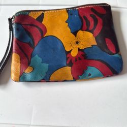Leather Wristlet Purse