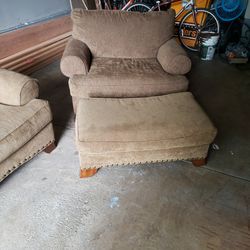 Couch And Over Size Chair With Ottoman 