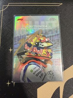 F1 Yuki Tsunoda Autographed Topps Card