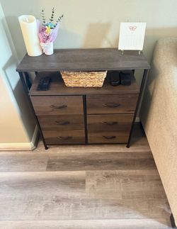 2 Brown Side Tables with Drawers
