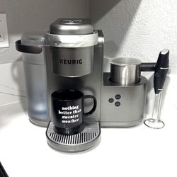 Keurig K-Cafe C Single Serve K-Cup Pod Coffee, Latte and Cappuccino Maker, Nickel