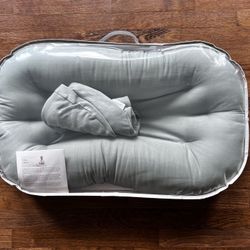 Snuggle Me Organic Slate Infant Lounger & Cover