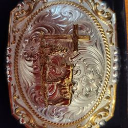 Belt Buckle.  Montana Silversmiths. 