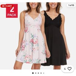 Flora Nikroz Ladies Lace Chemise 2pack 