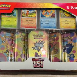 SEALED Pokémon 151 Mini Tin 5-Pack | Costco Exclusive | SV 151