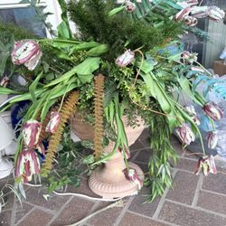 Artificial Flower And Pot/Vase