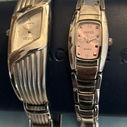 Original Woman Watches Gucci Pink Face And Silver