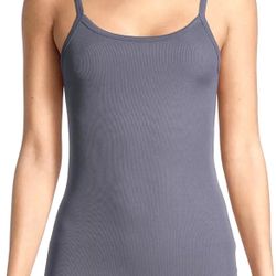 3-PACK NWT! SLATE GRAY SOFT RIB CAMI TOP NO BOUNDARIES:  LADIES S/M, JRS L/11-13