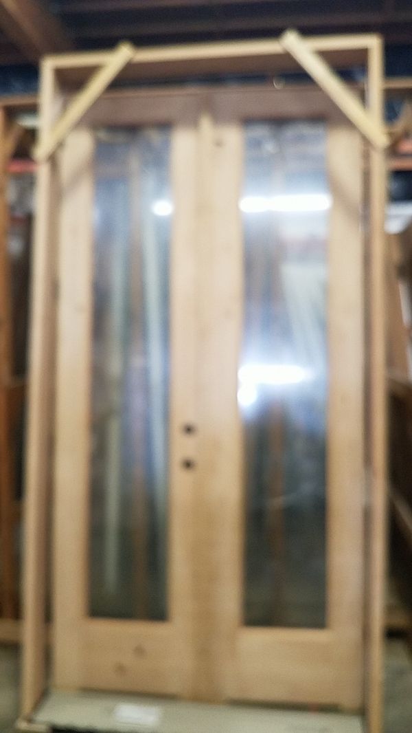 8ft tall x 4 ft wide exterior french doors alder for sale