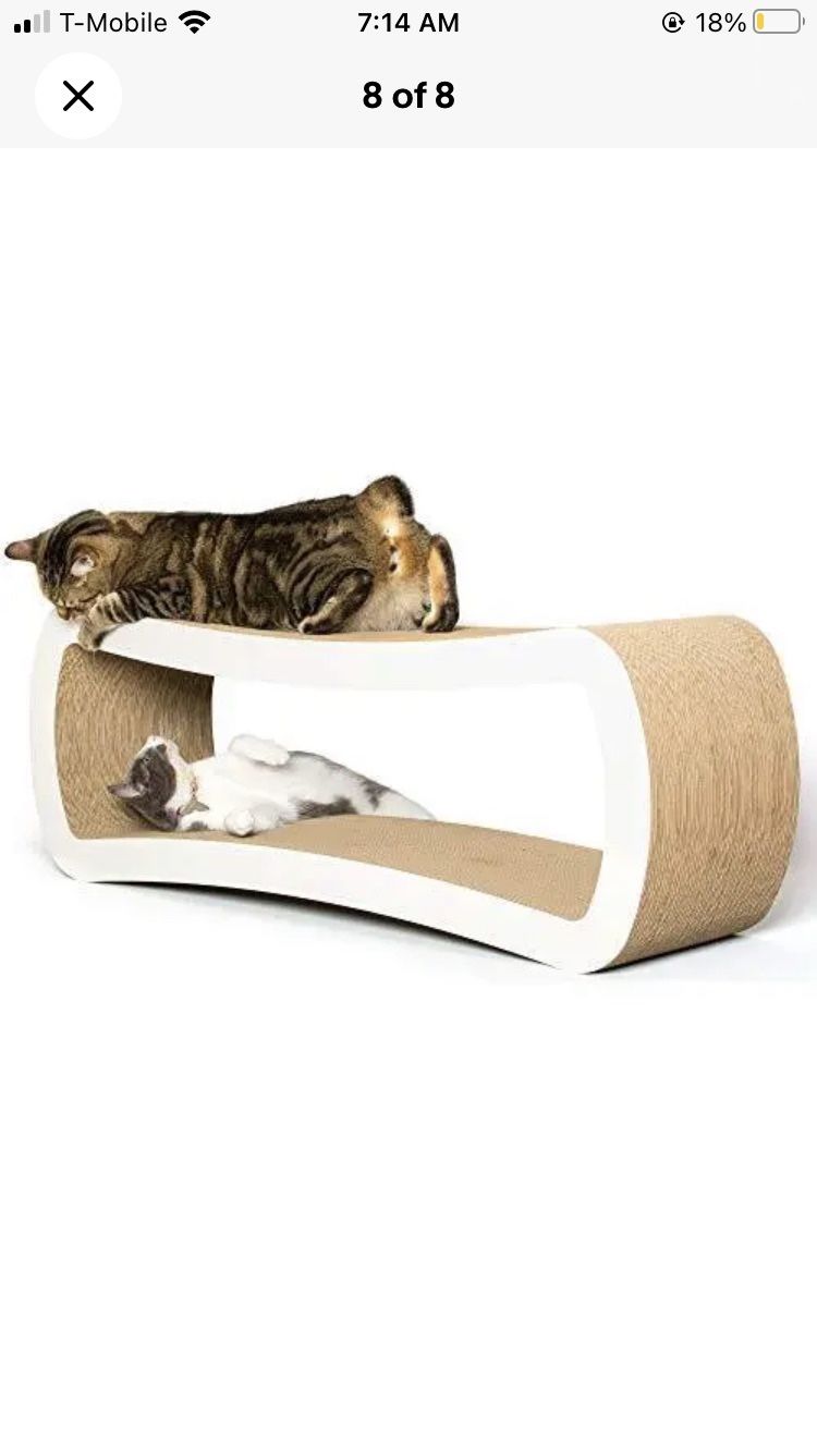 Brand New Pet Fusion Jumbo Cat Scratcher Lounge (White) 39x11x14inch