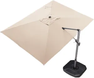 PURPLE LEAF Cantilever Umbrella 9' x 11.5' Rectangle 360° Rotation Beige
Large Cooling Shade, Built to Last, Easy Shade Control, Aluminum handle Smoo