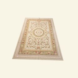 Handmade 6x9 Wool Area Rug | Elegant Floral Design