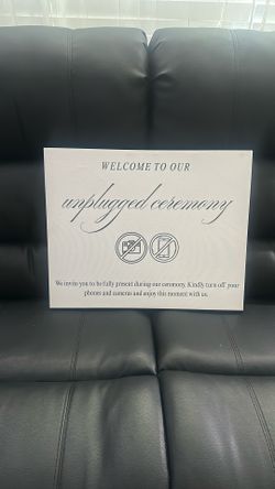 Unplugged Ceremony Sign