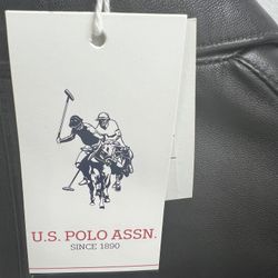 Stylish womens leather jacket U.S.POLO ASSN high quality price $165 brand new.