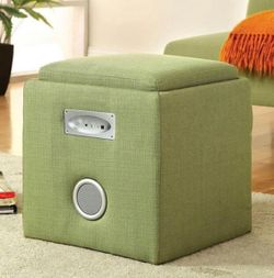 Storage bench with bluetooth speaker