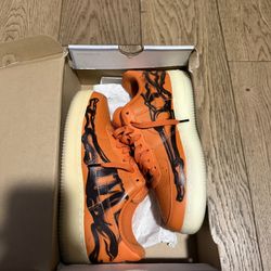 Nike Air Force Orange Halloween Skeleton 