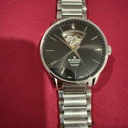 EDOX Les Vauberts Automatic Black Men's Watch 85011-3N-NIN - Price Firm