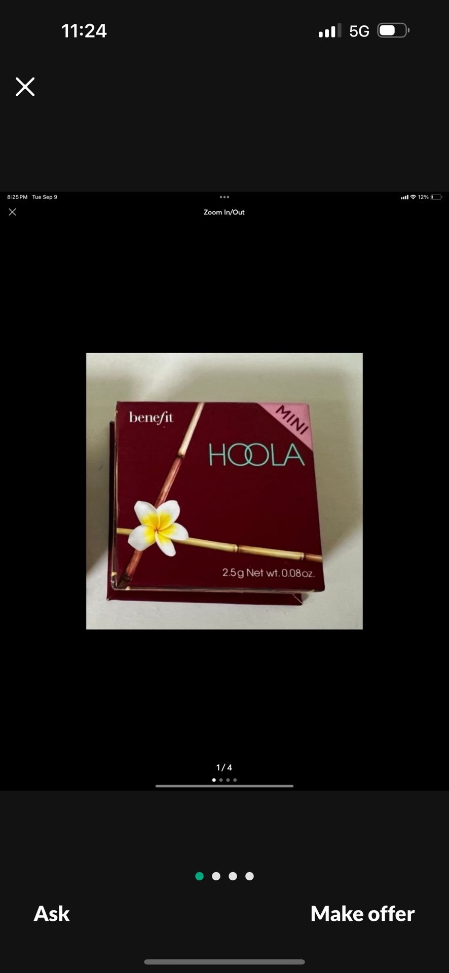 Benefit Cosmetics Hoola Matte Bronzer Mini 2.5g .08 oz