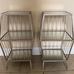 2 Mirror side Tables For Sale