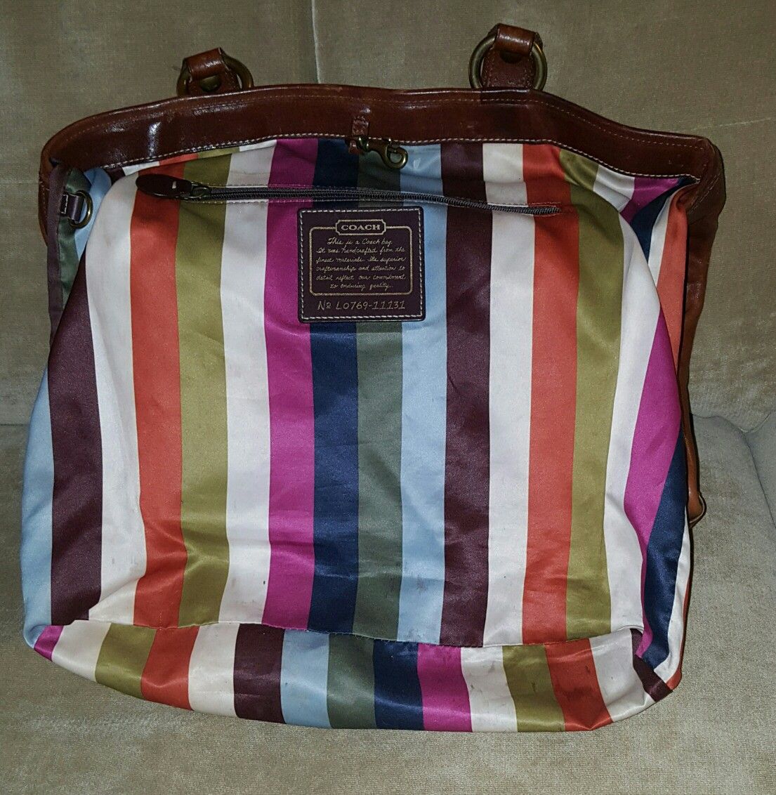 COACH 65TH ANNIVERSARY 11131 GIGI LEGACY LEATHER TOTE BAG TURNLOCK 