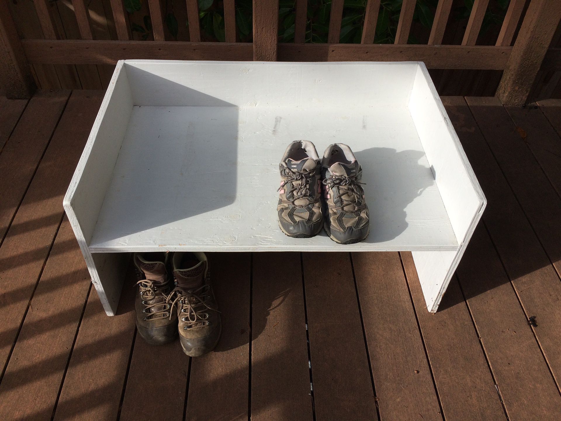 Wood shoe rack box storage indoor outdoor 