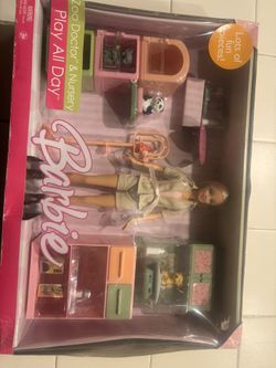 2006 BARBIE ZOO DOCTOR & NURSERY PLAY ALL DAY - K3080 - ORIGINAL BOX UNOPENED