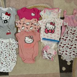 Baby Girl Hello Kitty Bundle Size 3-6 Months - Excellent Condition