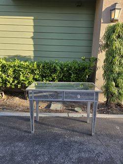 Mirrored Console Table With Drawers