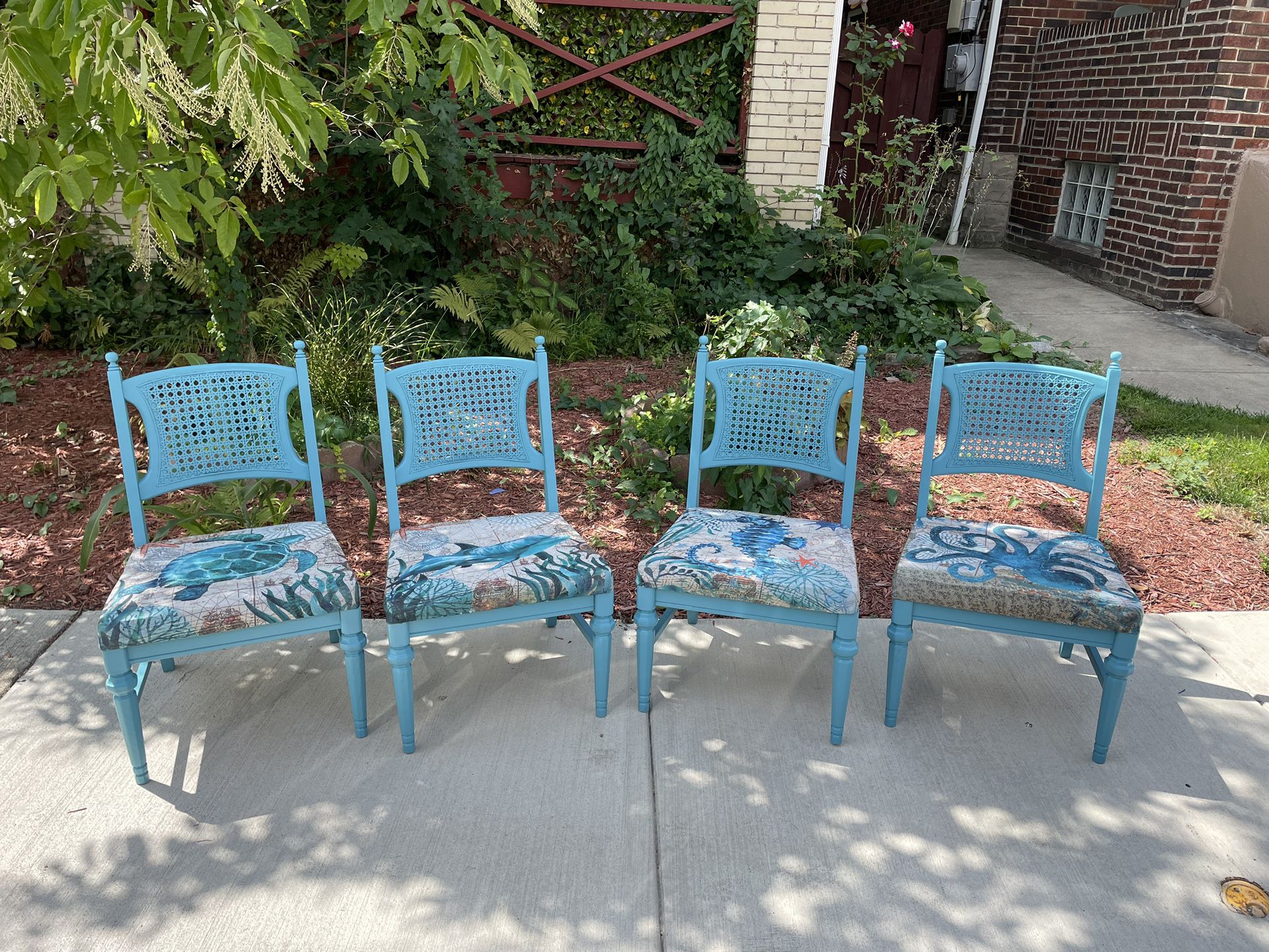Vintage Cane Back Chairs By Liberty Furniture
