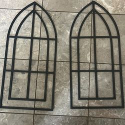 Wall Art Arch Black Metal 