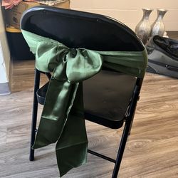 Satin Chair Sashes Ribbon Bow willonGreen   Satin color  59 pieces