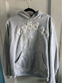 Grey sp5der hoodie