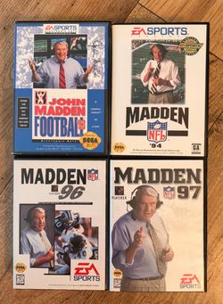 SEGA Genesis Madden NFL Football Video Games - Set of 4